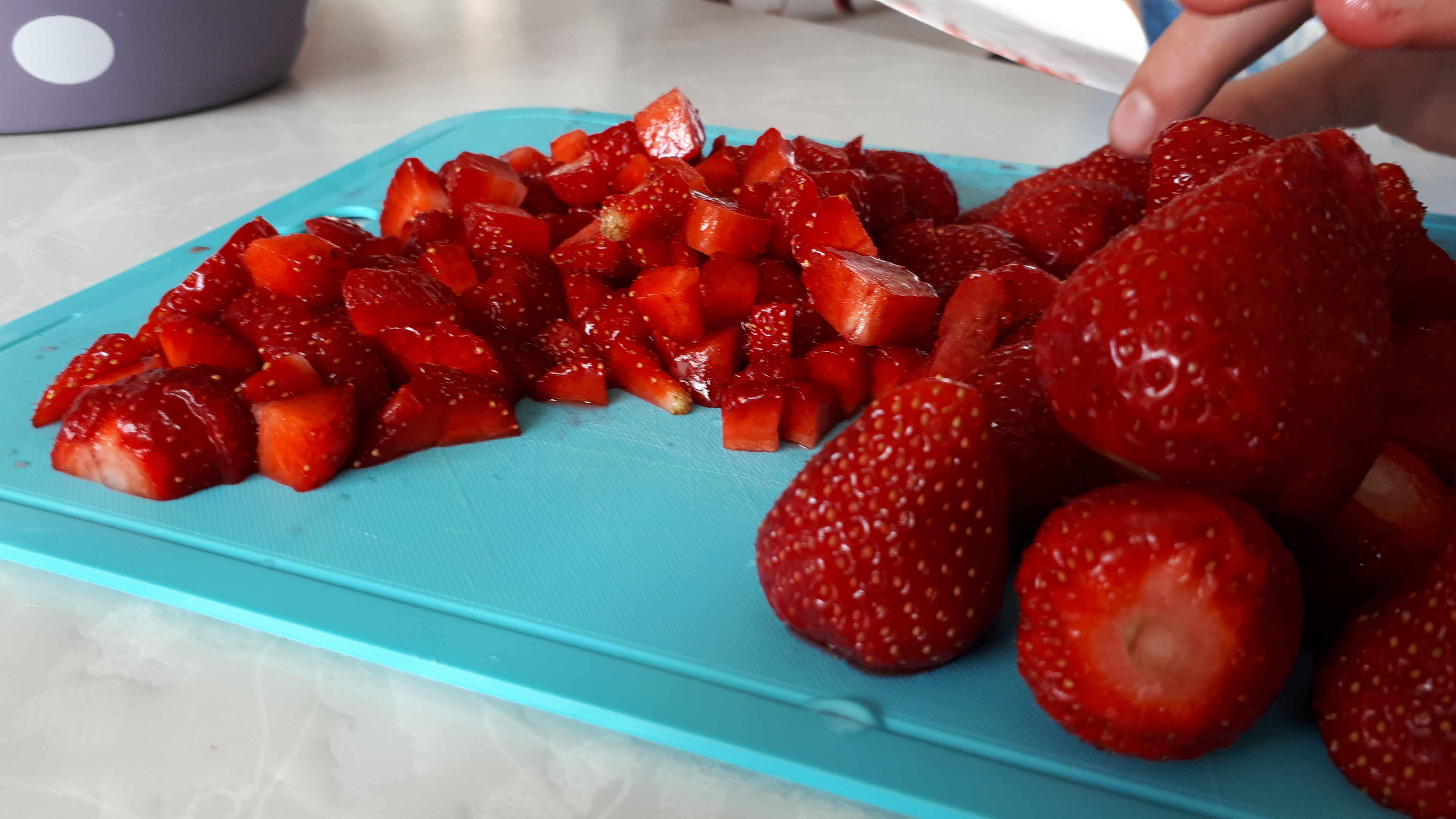 Cutting Strawberries